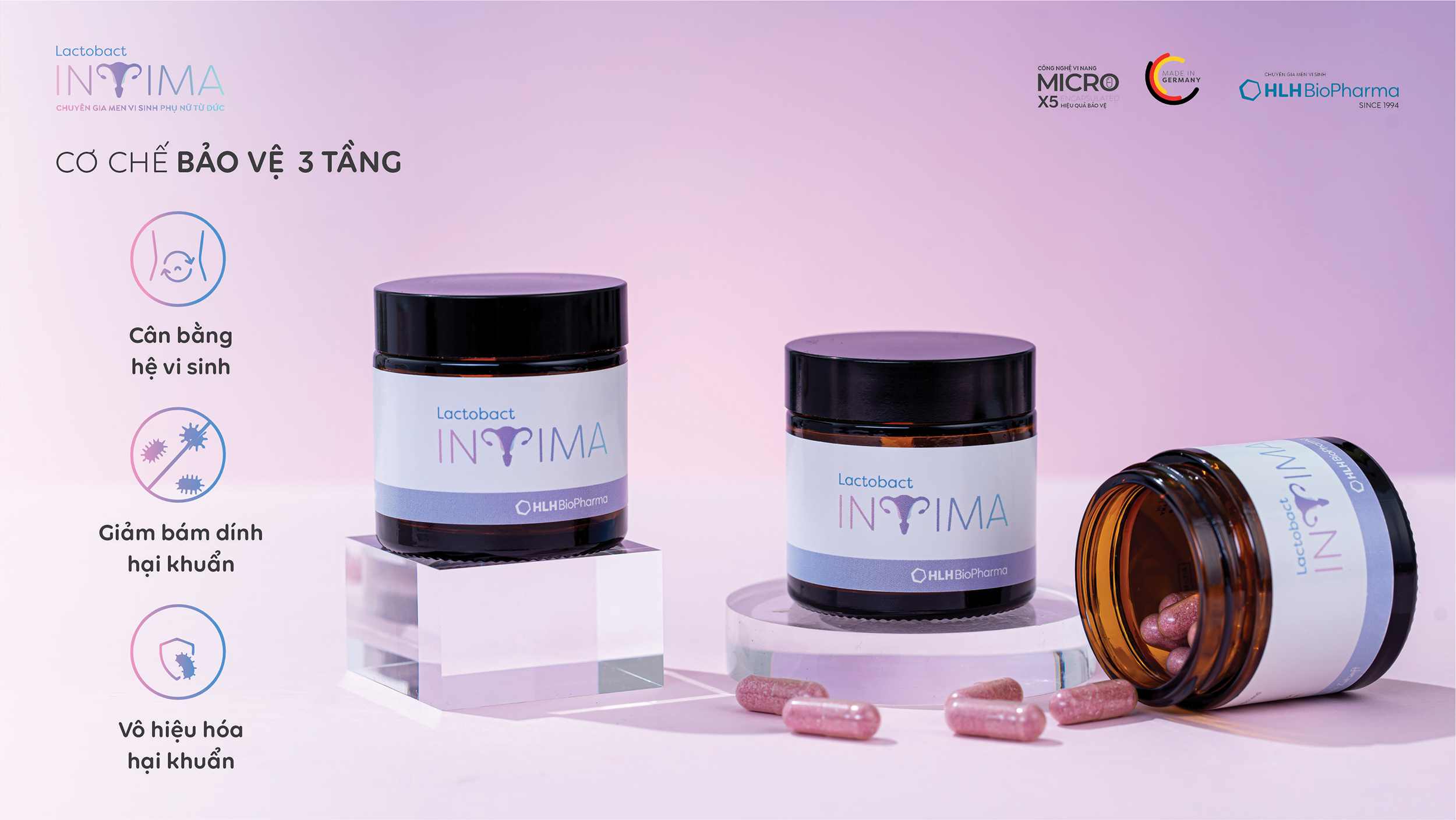 LACTOBACT INTIMA - CHUYÊN GIA MEN VI SINH PHỤ NỮ TỪ ĐỨC - GIẢM TÁI PHÁT VIÊM NẤM NGỨA VÀ 12 VẤN ĐỀ PHỤ KHOA THƯỜNG GẶP